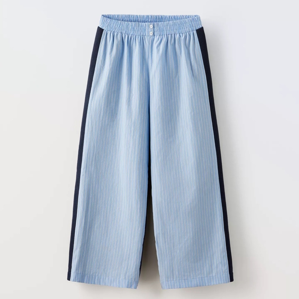 Zara Combination Striped Poplin Pants